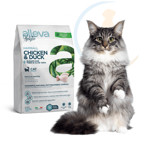 Alleva Holistic (Hairball) Chicken & Duck + SugarCane Fiber & Aloe Vera