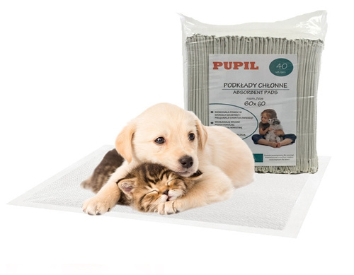 Pupil Podkłady Maty Chłonne Nauka Sikania 40szt. 60x60 cm