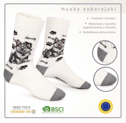 Skarpetki Husky Syberyjski Rozm. 41/46 Skarpety