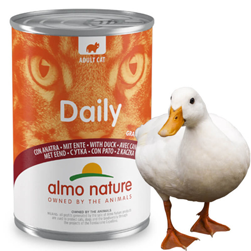 Almo Nature Daily Mokra Karma dla Kota z Kaczką 400g