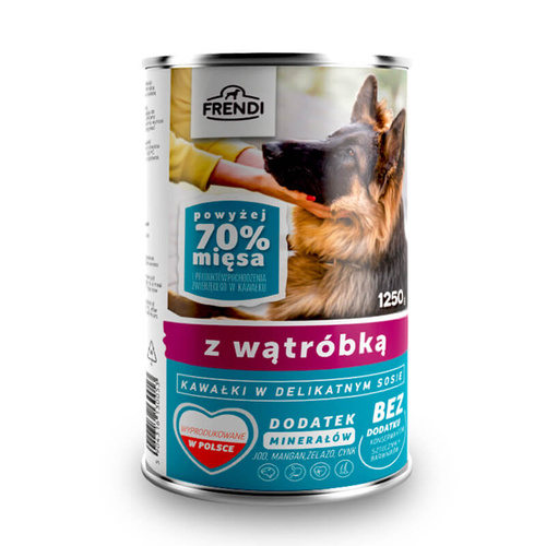 Frendi Kawałki w Sosie dla Psa 1250g Wątróbka