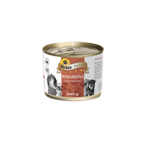 Prize Karma Mokra Dla Psa Wołowina z Warzywami 93% Mięsa 200g