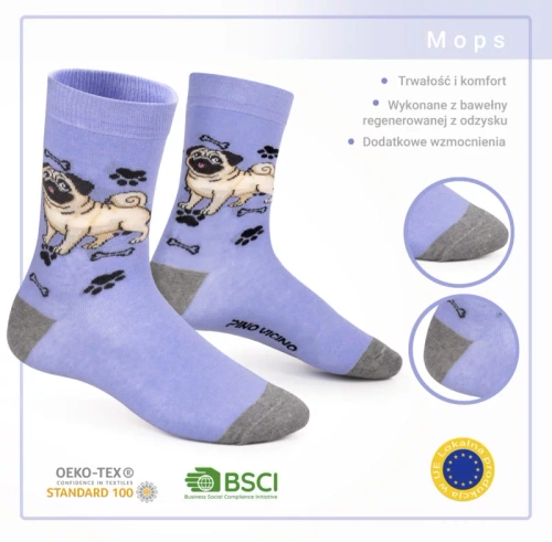 Skarpetki Mops Rozm. 35/40 Skarpety