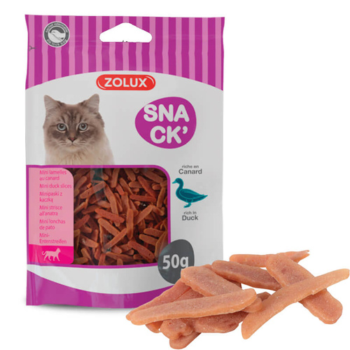 Zolux Mini Paski z Kaczką Przysmak dla Kota 50g