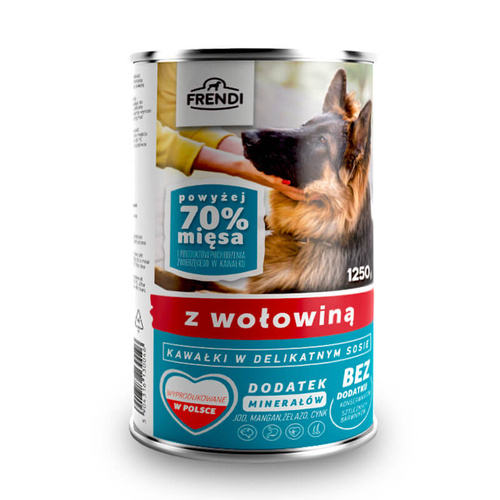 Frendi Kawałki w Sosie dla Psa 1250g Wołowina