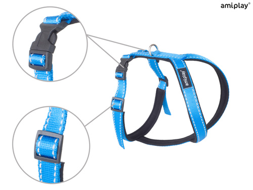 Amiplay Grand Soft Reflective Szelki Odblaskowe dla Psa XXL Niebieskie