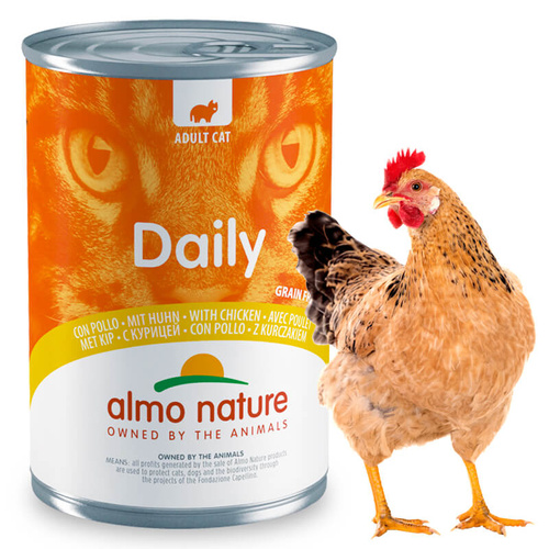 Almo Nature Daily Mokra Karma dla Kota z Kurczakiem 400g