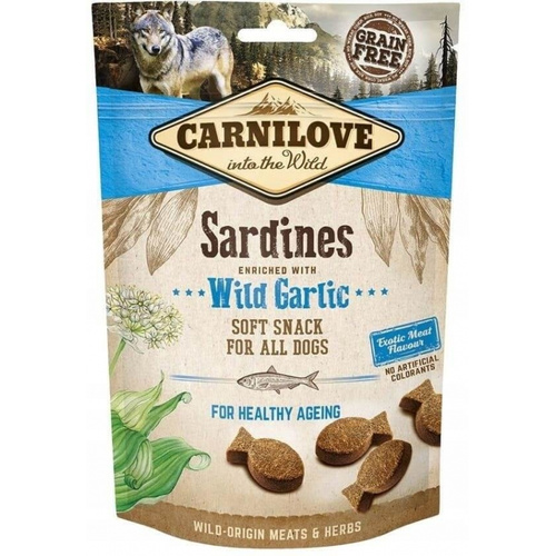 Carnilove Soft Snack Bezzbożowa Przekąska Dla Psów Sardines With Wild Garlic 200g