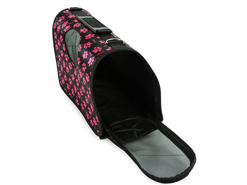 Torba Transportowa L w Różowe Łapki 45x26x20 cm