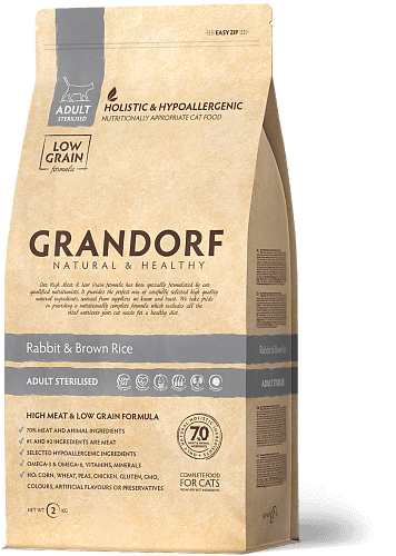 Grandorf Rabbit & Turkey Adult Sterilised Karma dla Kotów Sterylizowanych 2kg