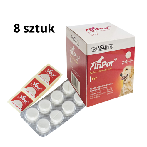 InPar 8 sztuk Tabletka Odrobaczająca dla Psa