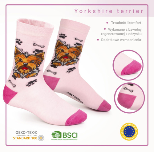 Skarpetki Yorkshire Terrier Rozm. 35/40 Skarpety