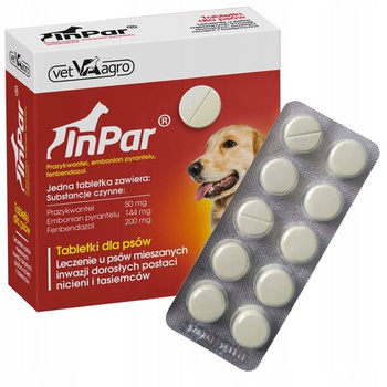 InPar 10  Tabletek Odrobaczających dla Psa