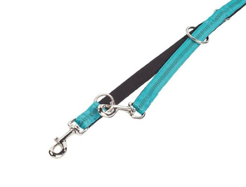 Smycz Nobby Soft Grip Regulowana L-XL Turkusowa 200 cm