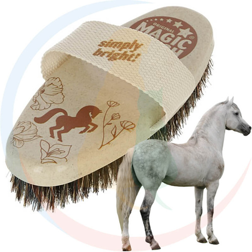 MagicBrush Szczotka z Naturalnym Włosiem dla Konia WaterLily