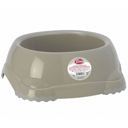 Pet Nova Miska Plastikowa dla Psów 2000 ml Szara
