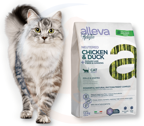Alleva Holistic Neutered Adult Cat Chicken & Duck 1,5kg