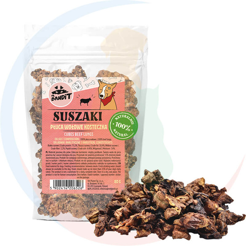Mr. Bandit Suszone Płuca Wołowe w Kosteczkach 80 g