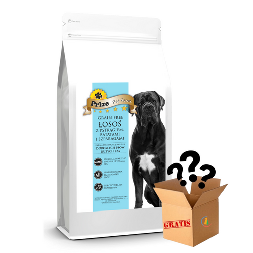 Prize Grain Free Adult Large Łosoś z Pstrągiem 12kg + Gratis Niespodzianka!