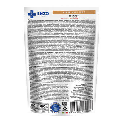 Enzo Vet Urinary z Wołowiną w Galaretce dla Kota 100g