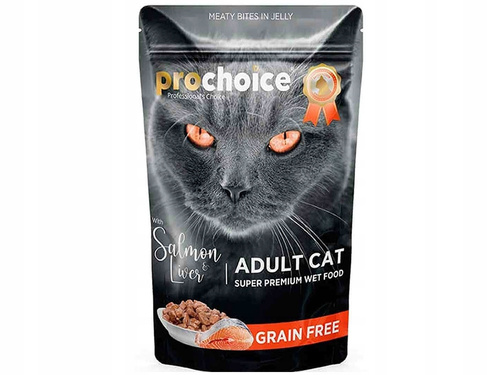 PROCHOICE Mokra Karma dla Kota Łosoś Wątróbka w Galaretce 85g
