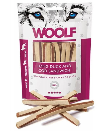 Woolf Long Duck And Cod Sandwich Przysmak dla Psa 100 g