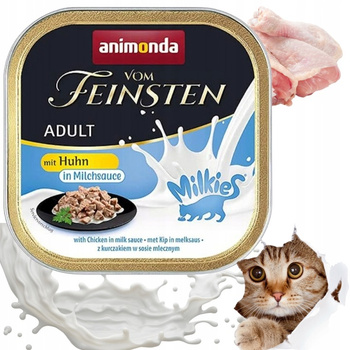 Animonda Cat Vom Feinsten Grain Free  Kurczakw Mlecznym Sosie 100g