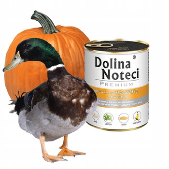 Dolina Noteci Premium dla Psa Kaczka z Dynią 800g