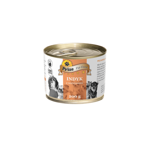 Prize Karma Mokra Dla Psa Indyk z Warzywami 86% Mięsa 200g