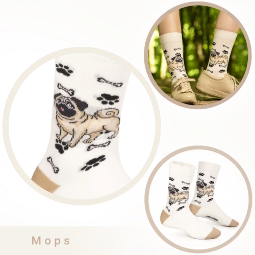 Skarpetki Mops Rozm. 41/46 Skarpety