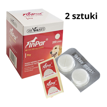 InPar 2 sztuki Tabletka Odrobaczająca dla Psa
