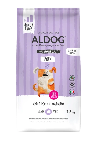 Aldog Pork Medium&Large Monoproteinowa Karma dla Psa z Wieprzowiną 12kg
