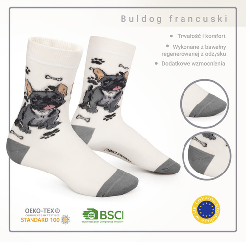 Skarpetki Buldog Francuski Rozm. 41/46