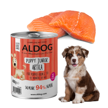 ALDOG Karma Mokra Monobiałkowa dla Szczeniąt Łosoś 400g