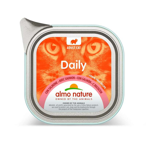 Almo Nature Daily Mokra Karma dla Kota z Łososiem 100g