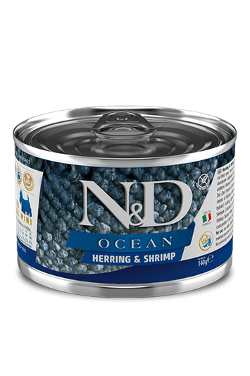 Farmina N&D Dog Mini Ocean Herring&Shrimp Mokra Karma dla Psa 140g