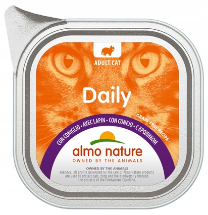 Almo Nature Daily Mokra Karma dla Kota z Królikiem 100g