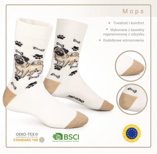 Skarpetki Mops Rozm. 41/46 Skarpety