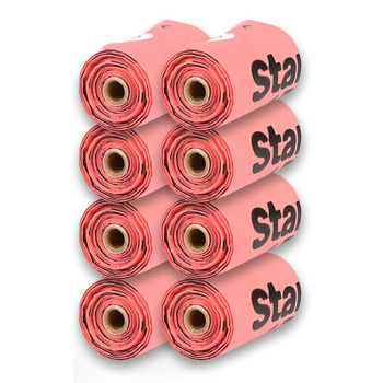 8x Starch Bag Kompostowalne Worki na Odchody 15szt Różowe