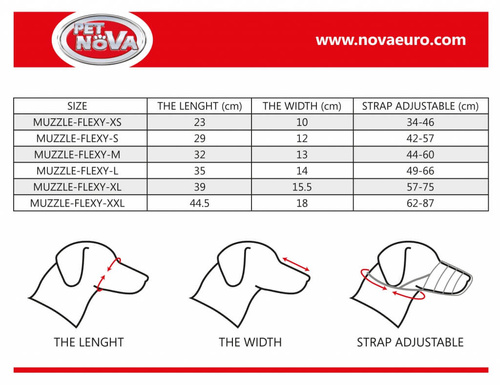 Pet Nova Muzzle Flexy Kaganiec Fizjologiczny S