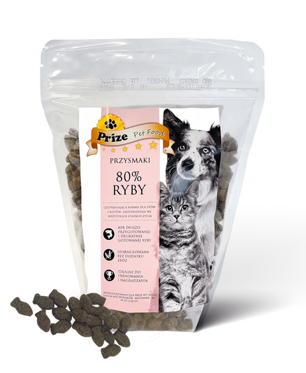 Prize Przysmak Nagroda dla Psa Kota 80% Ryby 500g