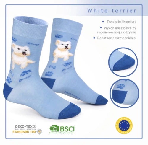 Skarpetki West Highland White Terier Rozm. 41/46 Skarpety