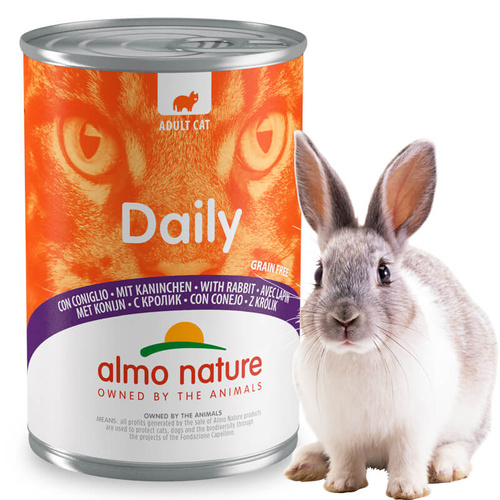 Almo Nature Daily Mokra Karma dla Kota z Królikiem 400g