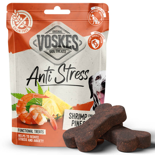 Voskes Przysmaki Funkcjonalne dla Psów Anti Stress z Krewetkami i Ananasem