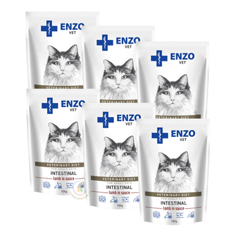 Enzo Vet Intestinal z Jagnięciną w Sosie dla Kota 6 x 100g