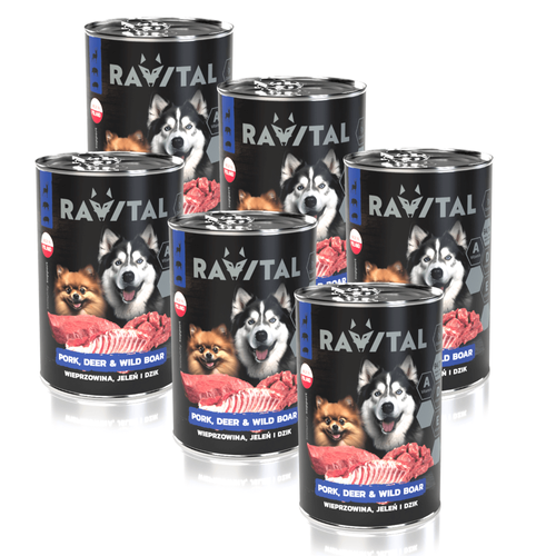 Ravital Immunity Wieprzowina z Dzikiem i Jeleniem 6 x 400g