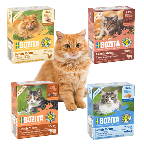 Zestaw Bozita Mokra Karma dla Kotów Sterylizowanych 4 x 370g
