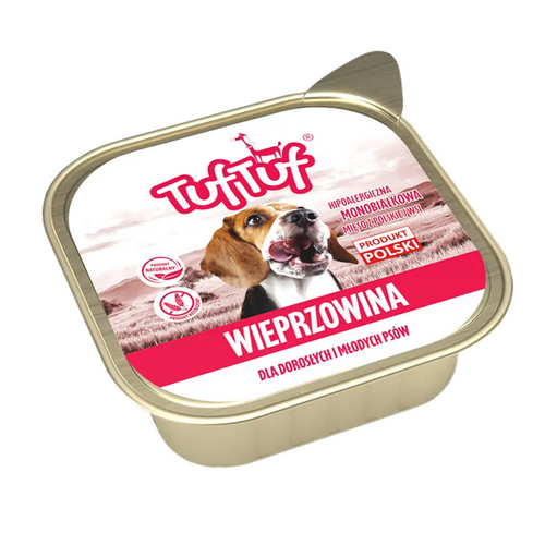 Tuf Tuf Pasztet dla Psa Monobiałkowy Wieprzowina 300g
