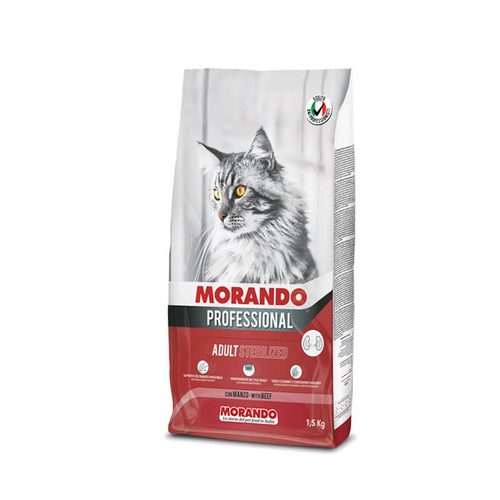 Morando Pro Sucha Karma dla Kotów po Sterylizacji z Wołowiną 1,5 kg