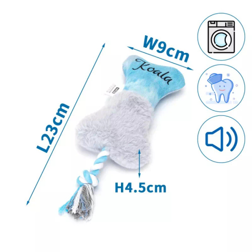 Pluszowa Zabawka dla Psa Kość Piszcząca Sznur